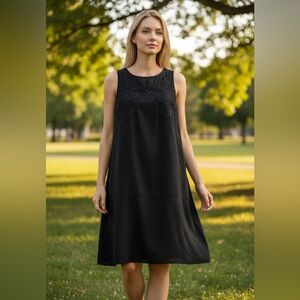 LOFT Navy Blue Sleeveless Midi Dress Size Small